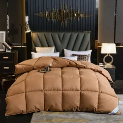 Home Comforter Winter Quilted Blanket Goose Down Duvet Quilt 100% Cotton Cover King Queen Blanket Size Twin Stitch Одеяло 이불 이불