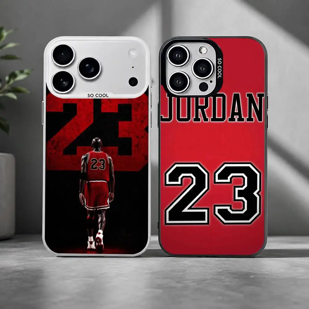 God M-Michael Jordan Phone Case For iPhone 17,16,15,14,13,12Plus Pro Max, gloss Black Plated Inside Cover