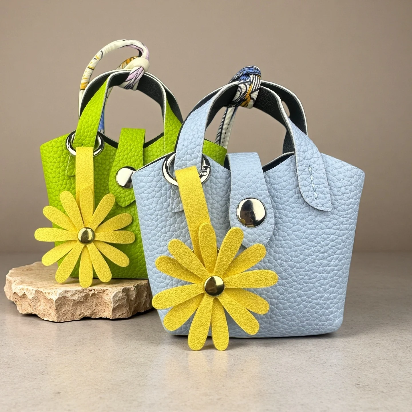 Adorable Mini Handbag Pouch Bag Charm Set-Cute Earphone Case & Coin Purse Keychain, Gift For Mini Bag Lovers, Handbag Accessory