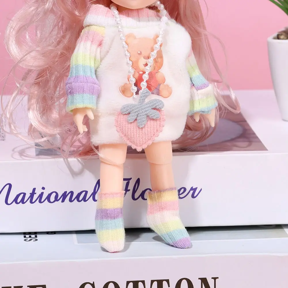 1 مجموعة الأزياء بنطلون قبعة انفصال Ob11 الطفل تنورة مجموعة ملابس دمى الرياضة البدلة السراويل