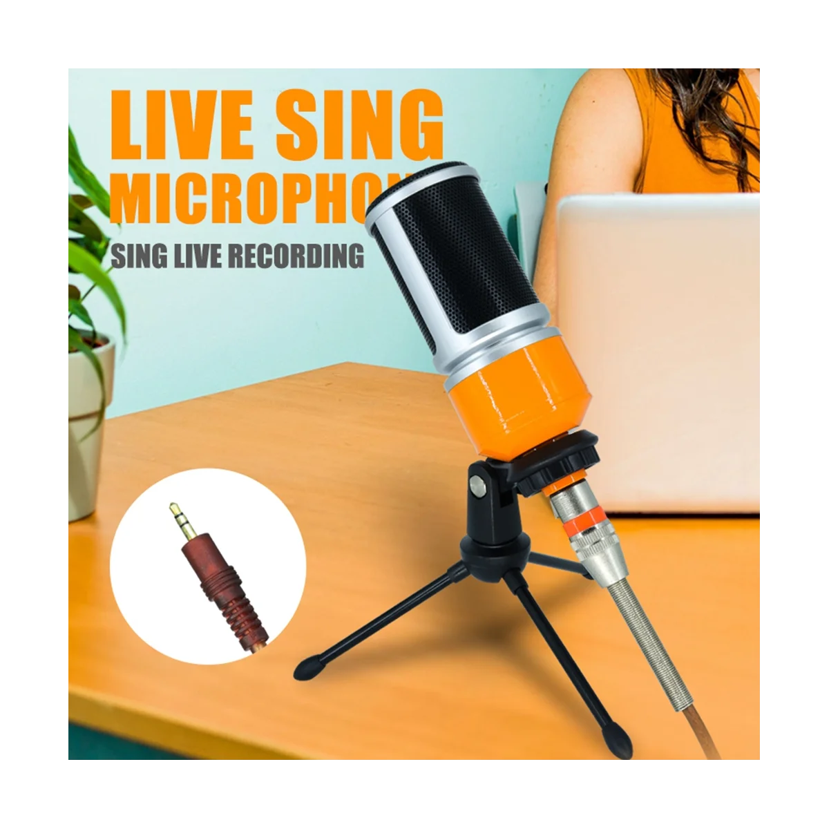 Microphone 3.5Mm Home Stereo MIC Desktop Stand for PC Video Skype Chatting Gaming Podcast Recording Microphone