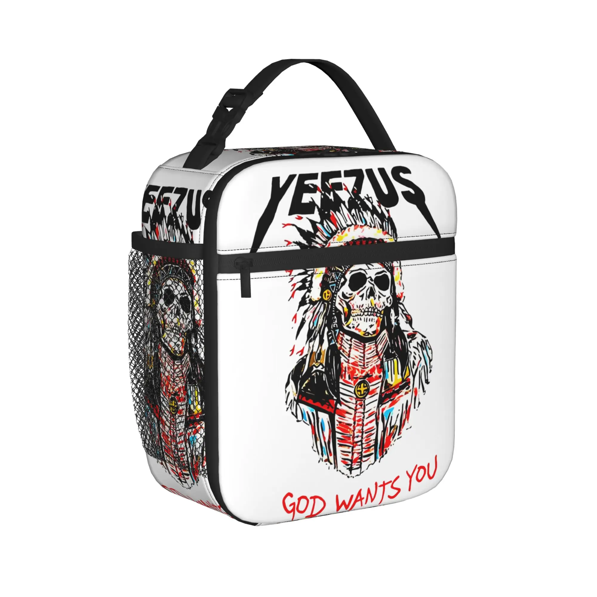 Kanye West Insulated Lunch Bag High Capacity God Wants You Lunch Container Cooler Bag Tote Lunch Box Work  Picnic Men Women
