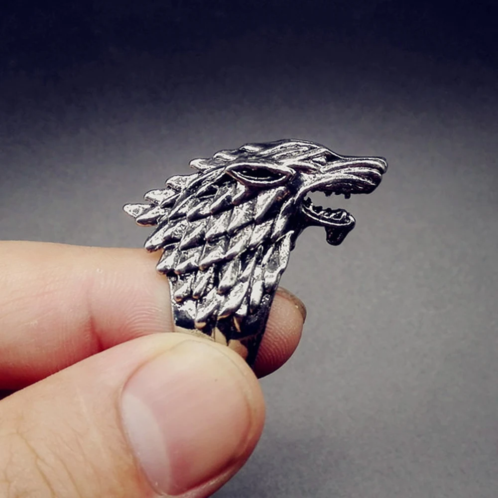 Viking Wolf Head Ring for Men Fashion Domineering High-quality Motorcycle Male Wolf Ring Jewelry Accessories Gift