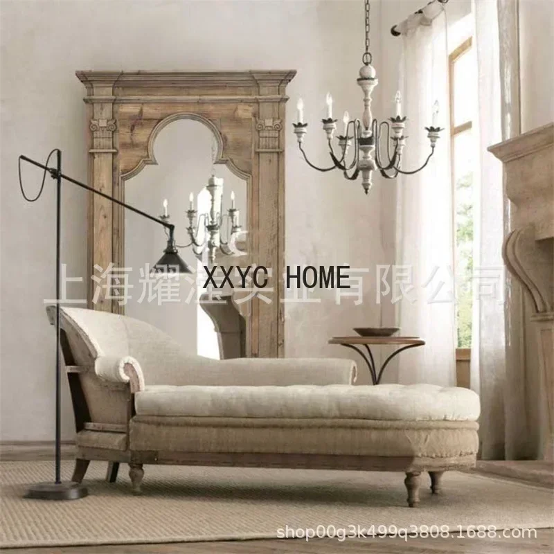 Specchio americano a figura intera in legno massello