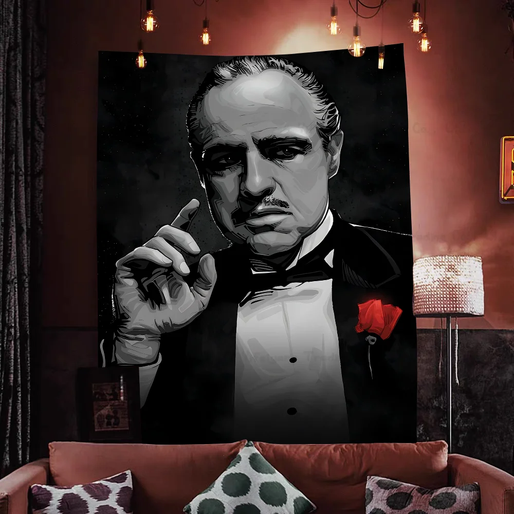 Classic Movie Godfather Colorful Tapestry Wall Hanging Hippie Flower Wall Carpets Dorm Decor Wall Art Decor