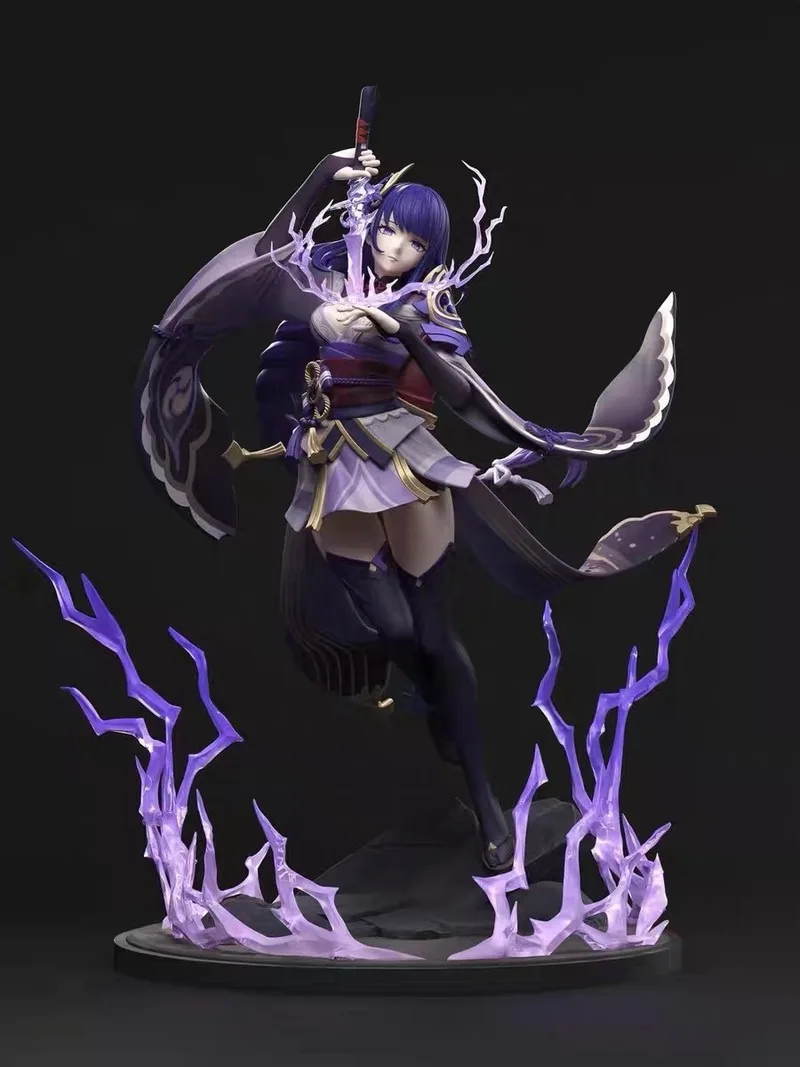 

28CM The Latest Popular Genshin Impact Anime Thunderbolt General Dai Hengji'S Garage Kits Animation PVC Model Decorations