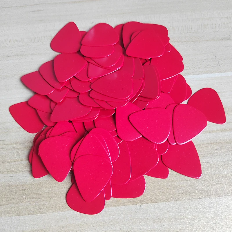 0.71mm Blank Plain Guitar Picks Solid Pure Red, Yellow, Blue, Pink Color Plectrum Mediator Reeder Free Shipping, 50PCs per Lot