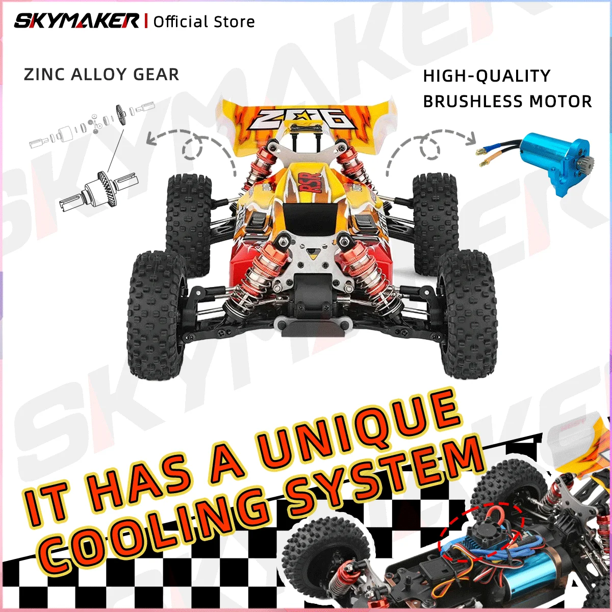 WLtoys RC Car 144010 V8 Racing 1:14 2.4G 4WD 75km/h Electric High