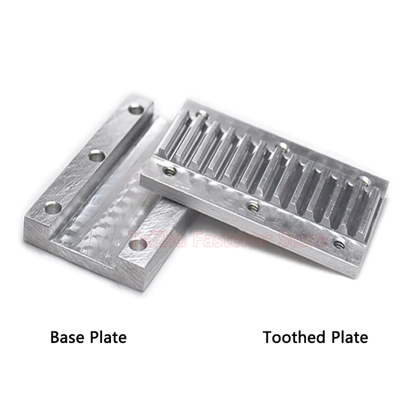 1 Set Aluminum Clamp Tooth Plate S2M/S3M/S5M/S8M For Fixed Clip Open Timing Belt Combination Connection Teeth Plate