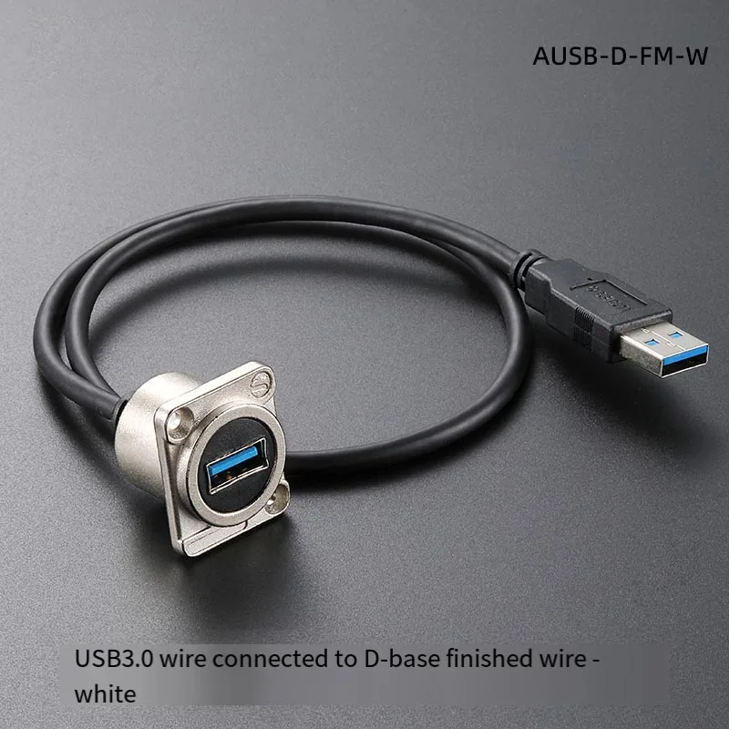 Cirkelvormige C/D-Type Hdmi Connector Auto Chassis Usb3.0 Paneel Installatie Data Verlengkabel Opladen Plug Adapter