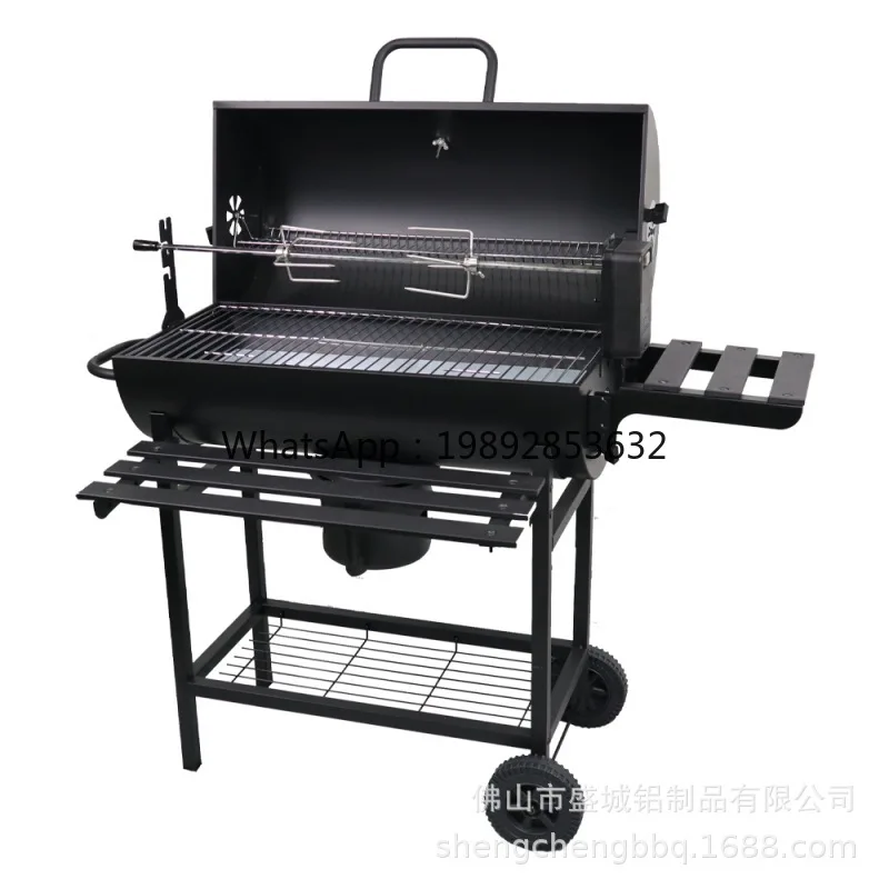 LYY Outdoor Camping Stew Grill Electric Grill Fork American Charcoal BBQ Large Household Automatic