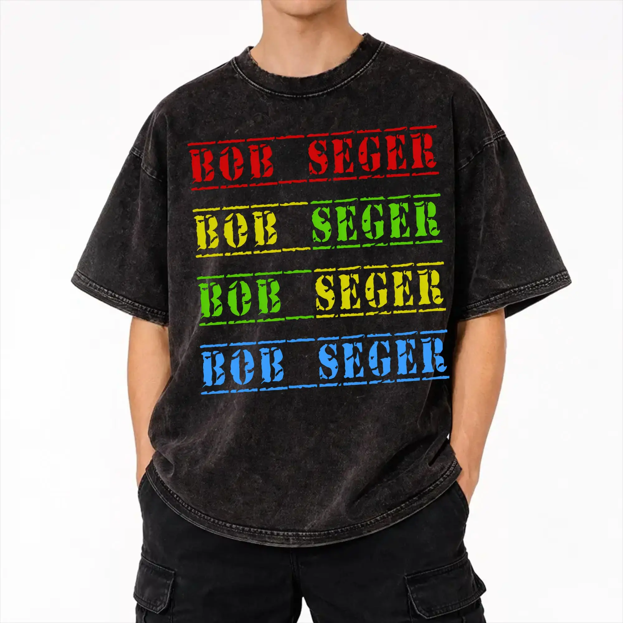 Bobs legend rock and Roll Segers Final Tour Washed T Shirt for Men Women Streetwear Hip Hop T-Shirts Short Sleeve