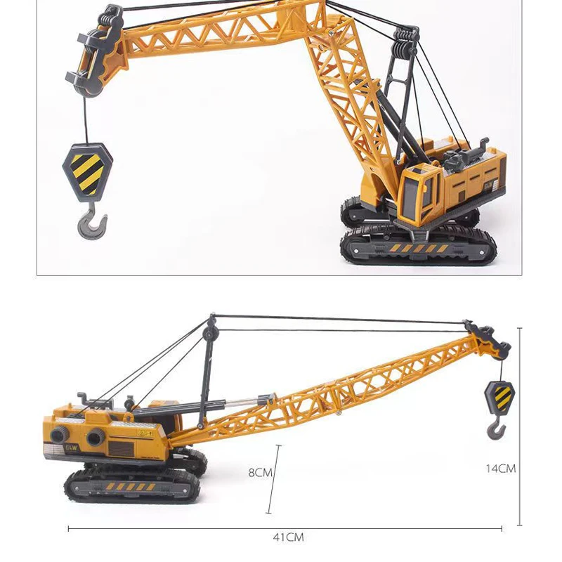 Engineering Diecast Inertial Driving Toys for Boys Tower Crane Forklift Alloy+Plastic Tractor Excavator Bulldozer Vehicle Model