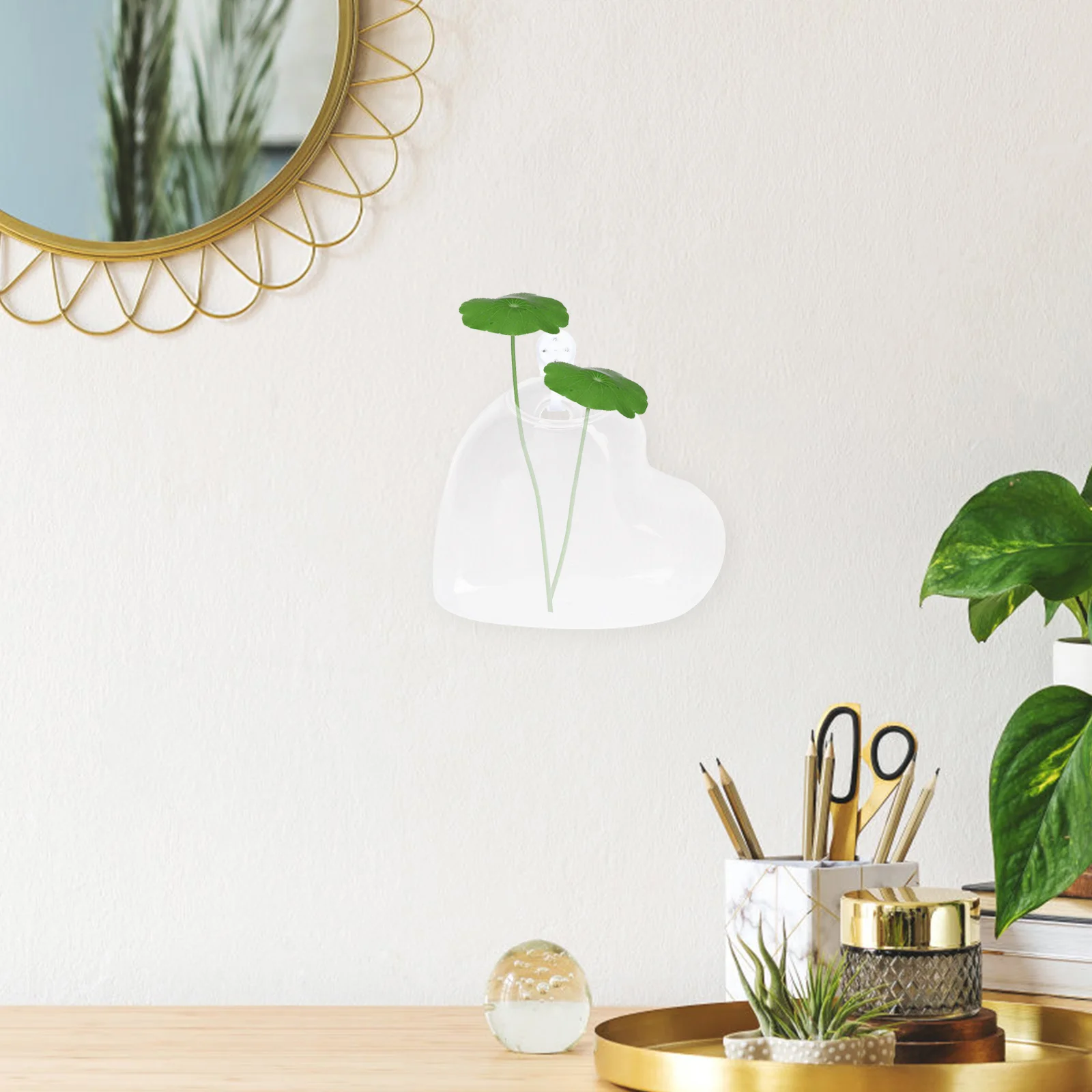 

Hanging Glass Vase for DIY Micro Landscape Transparent Small Home Decor Wall Mounted Plant Container for Bedroom Living Room