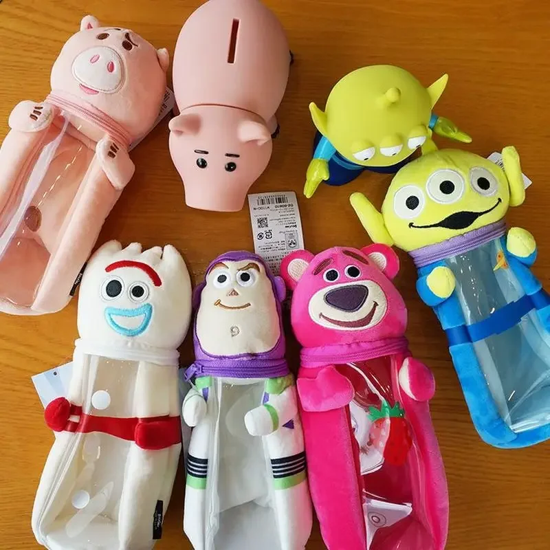 26cm Disney Toy Story Buzz Lightyear Stuffed Toys Cartoon Pencil Case Cute Storage Bag Anime Plush Birthday Gift