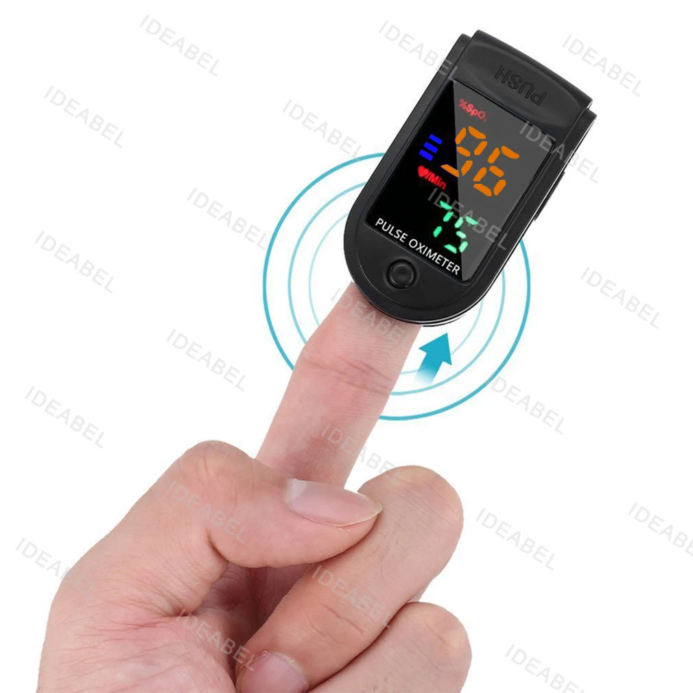 IDEABEL Oximeter Fingertip Pulse Blood Oxygen Saturation Monitor With LED Display Fingertip Oximeter Testing SpO2 Health Care