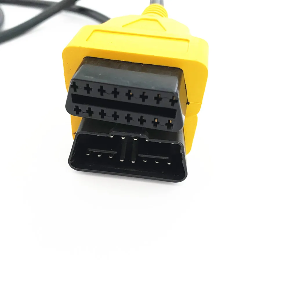 2024 For ELM327 OBD2 16Pin Extension Cable adapter 150cm 16 Pin OBD II OBD2 yellow Extension Cable Connector