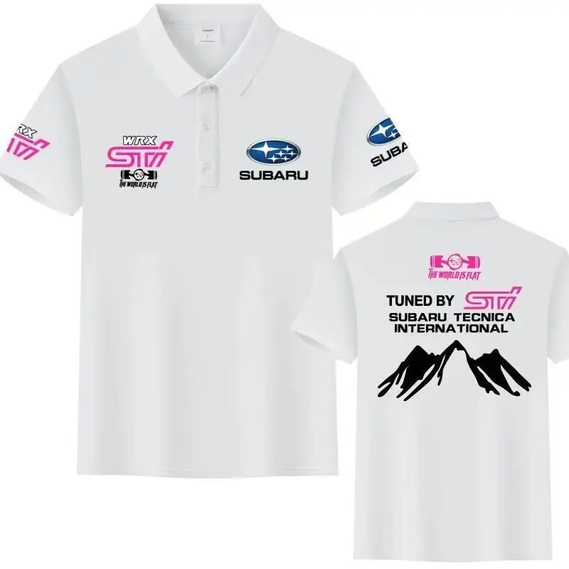 Subaru SUBARU accesorios de coche mismo estilo Fans de coches 2025 Racing Ice seda Polo de algodón Camiseta de manga corta