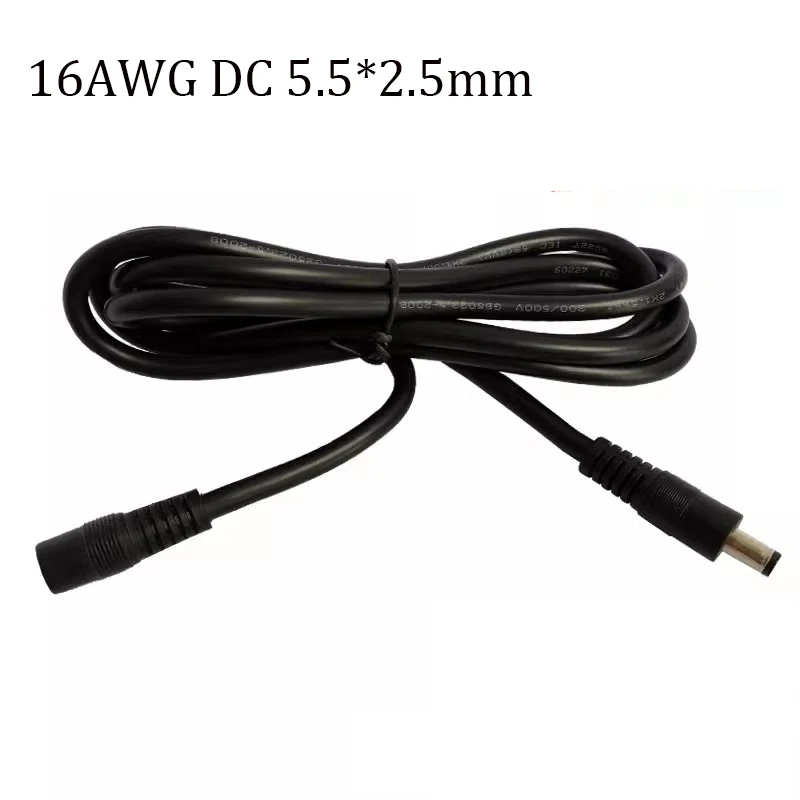 Медный Удлинительный кабель питания 16awg DC 12 В 15 а DC5, 5*2,1 мм штекер-гнездо 180 Вт 1,5 м в высокой мощности