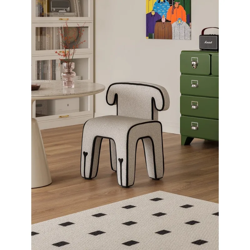 

Love Puppy Stool Cute Ins Style Bedroom Chair Light Luxury Single Chair Sofa Makeup Chair Single Sofa