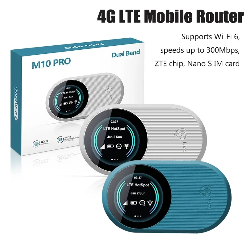 

Мобильный Wi-Fi роутер 4G LTE с двумя диапазонами частот (2.4G и 5.8G), слотом для SIM-карты, портативный, с аккумулятором 3000 мАч, для путешествий