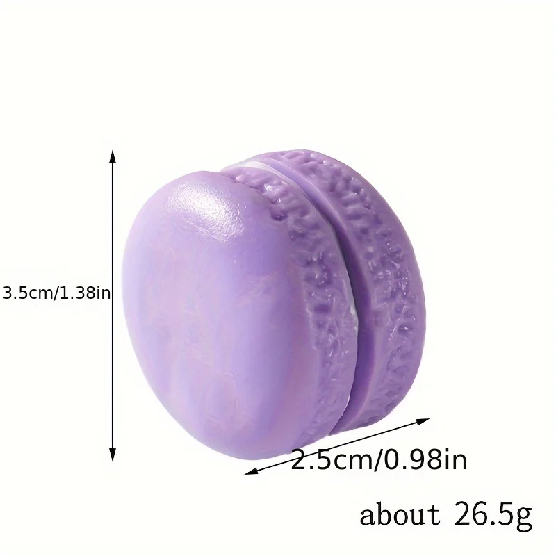3 Stück 3,5 cm realistische gefälschte Macaron-Modellbonbons – französische Dessert-Requisite aus PVC für Präsentation, Fotografie, Partydekoration und TikTok-Videos – Detail 14