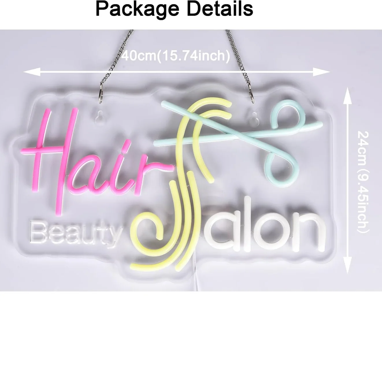 Hair Salon Neon Sign LED Neon Lights Hanging Wall Art Decoration Business Beauty Makeup Room Barber Shop Lash Studio USB Powered