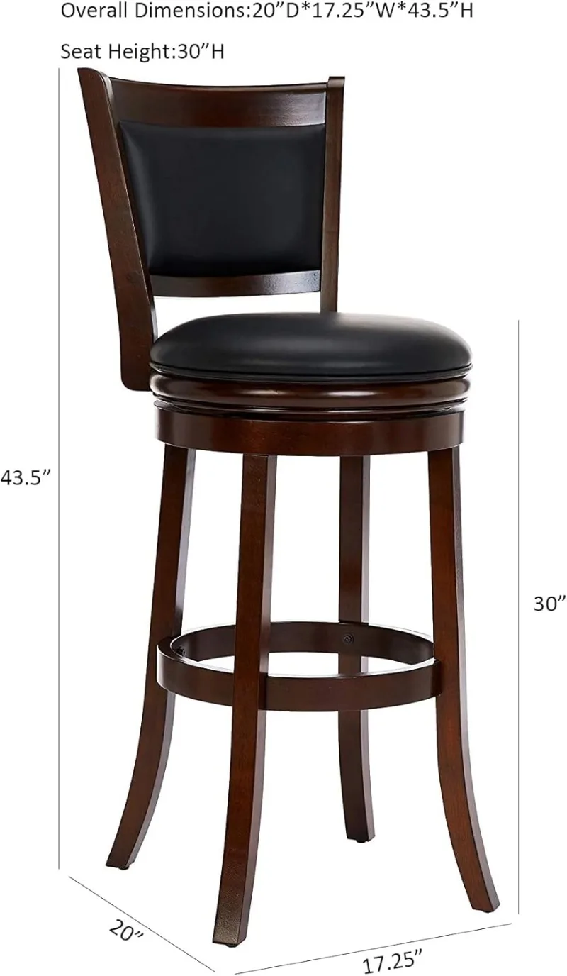 Bar Height Pack of 2 Swivel Stool 29-Inch 2-Pack Cappuccino VERSATILE USAGE STABLE AND QUALITY MATERIALS