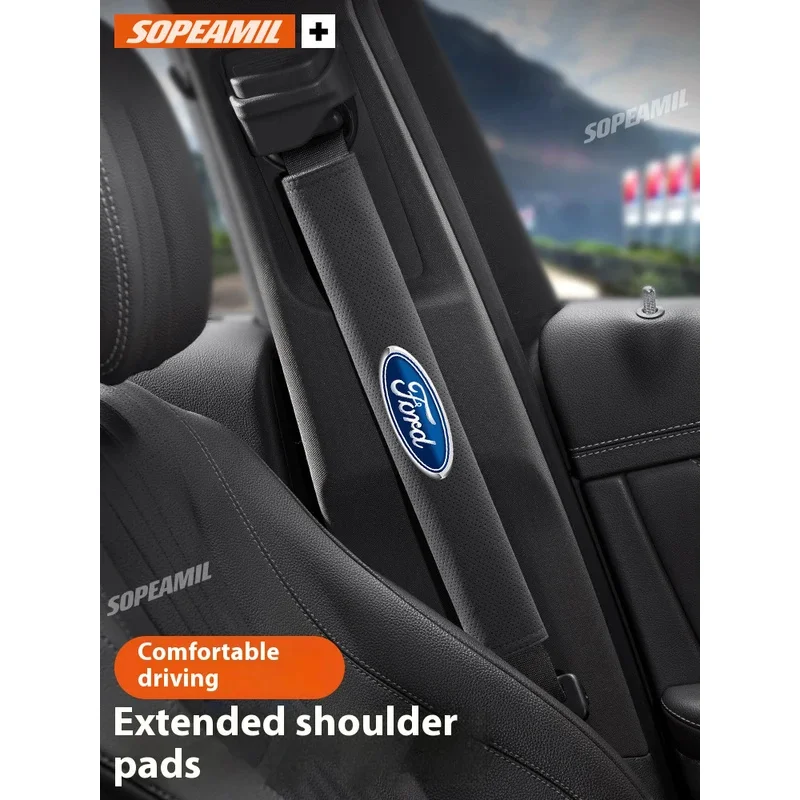 

For Ford Focus Fiesta Fusion Explorer Edge Kuga Mondeo ST Ecosport Ranger Car Interior Safety Belt Shoulder Guards Turn The Fur