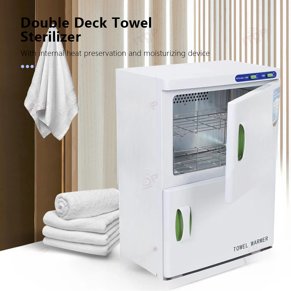 Hot Sale Double Layers Heated Towel Sterilizer Hot Towel Warmer Cabinet Beauty Machine