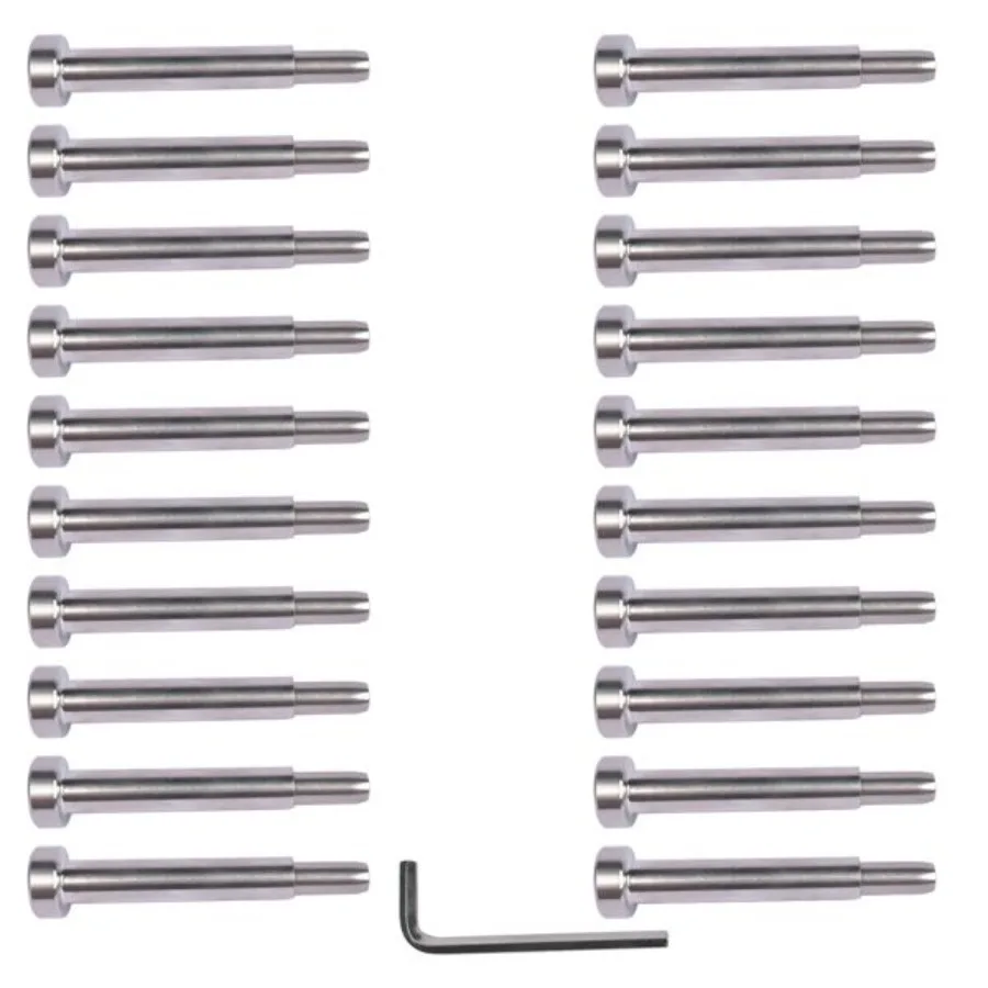 

T316 20Pcs Stainless Steel Screw Fastener Kit with Wrench for 3 16 Wire Rope Cables