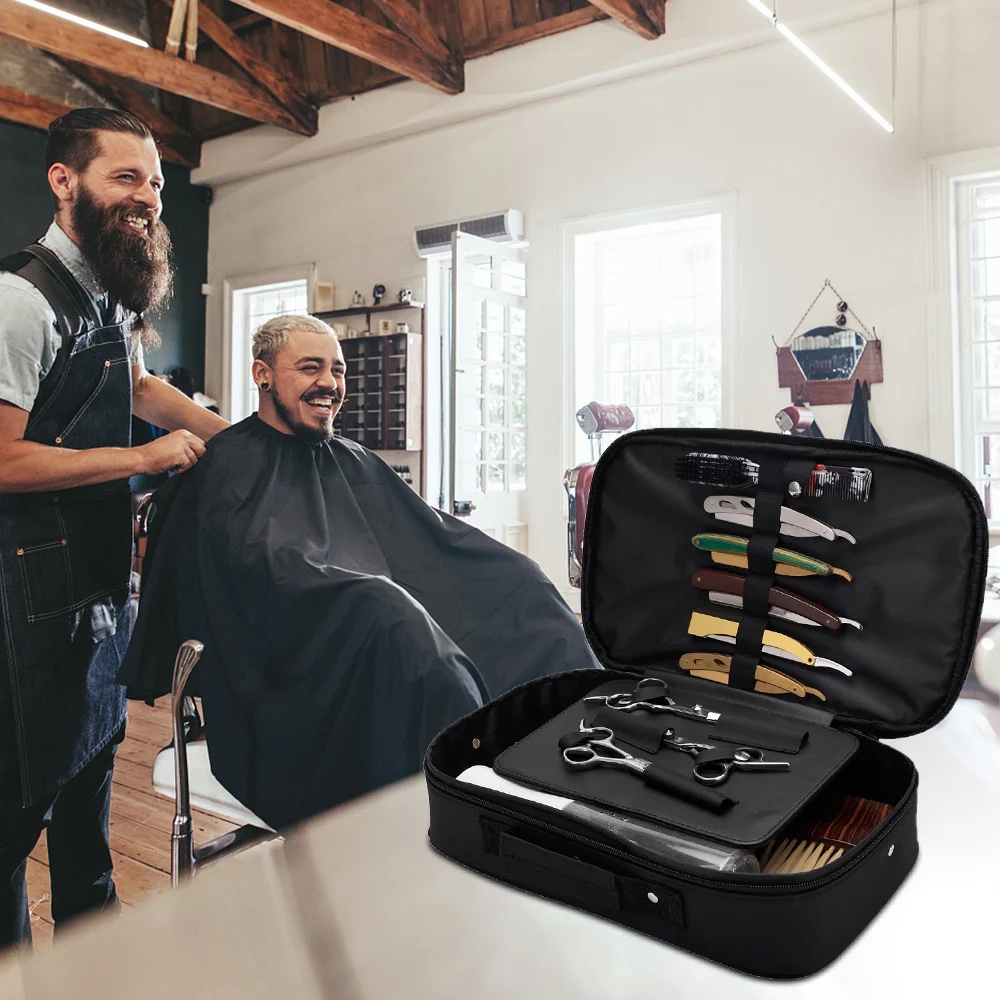 Portable Large-Capacity Hair Cutting Tool Storage Bag, Organizer for Hair Styling Tools, Comb & Scissors Storage Bag for Travel