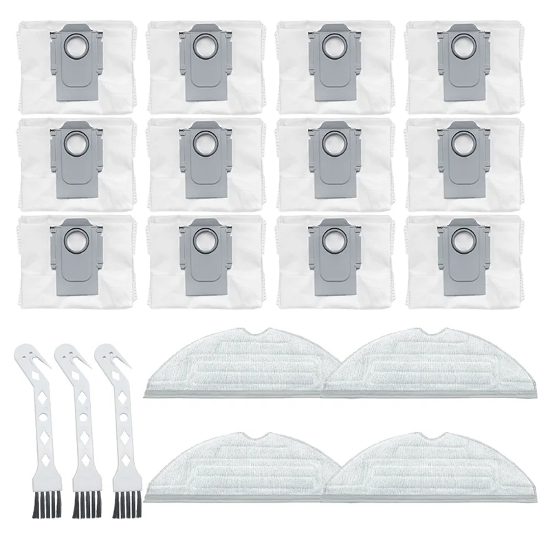 KEOL-Aksesori Pengganti Sikat dan Kantong Debu Premium untuk Penyedot Debu Robot Roborock S7 Maxv Ultra G10S Pro