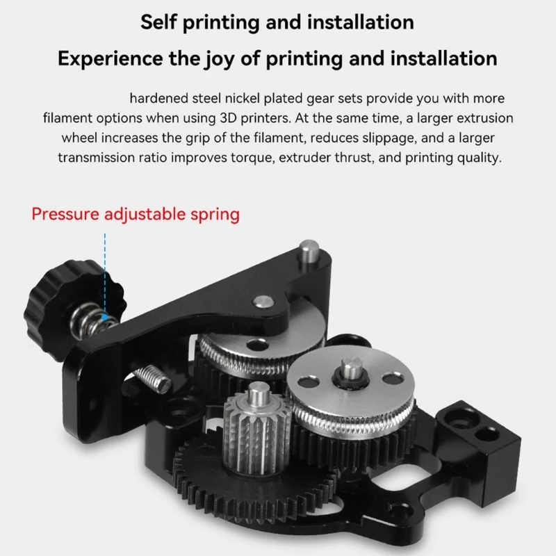 Hardened Steel Double Gear Set for HGX Extruder Enhances Torques and Print in 3D Printing Precise Dropship