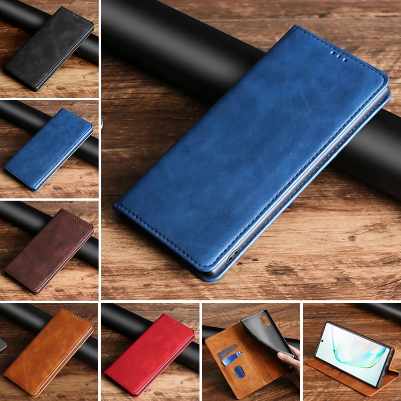 Leather Wallet Flip Phone Case For Samsung Galaxy S24 Ultra Plus S24+ SM-S926B SM-S921B SM-S928B Card holder Pocket Cover