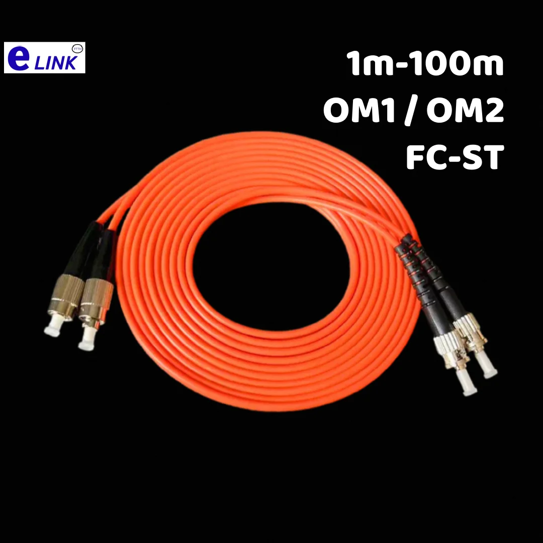 оптоволоконный патч-корд FC-ST OM1 OM2 дуплексный 20м30м100м ST-FC DX Многомодовый кабель 1м2м3м5м7м10м оптоволоконная перемычка бесплатная доставка ELINK