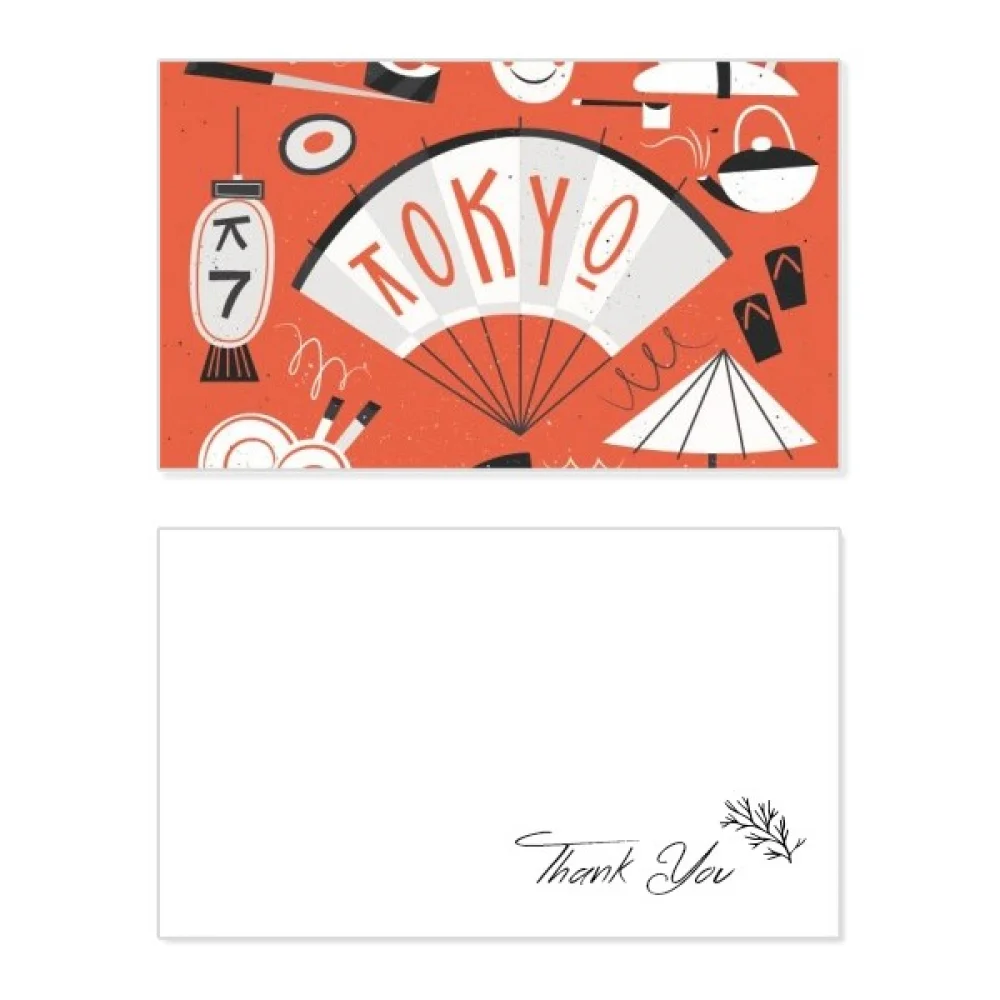 

Sushi Geisha Japan Tokyo Japanese Thank You Card Birthday Paper Greeting Wedding Appreciation