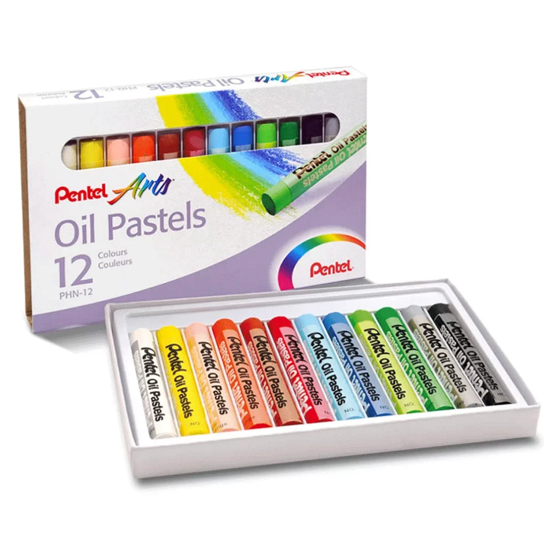 Oilous Oil 12 Colors Pentel Pastel Chalk