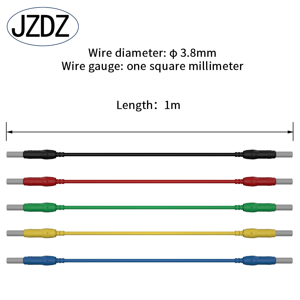 Imagem -04 - Jzdz Peças mm Plugue Banana de Segurança Retrátil para Plugue Banana Cabo de Teste 1m Plugue Banana de Cobre Banhado a Níquel J.70019