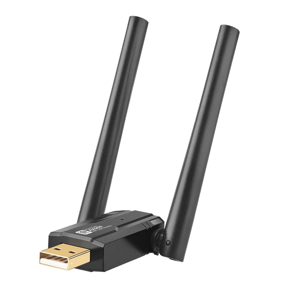 900Mbps USB WIFI 6 Kartu Jaringan 5dBi Antena Perolehan Tinggi Dual Band 2.4/5Ghz Adaptor Jaringan Nirkabel untuk PC Laptop Tablet