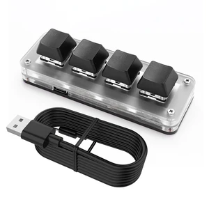 لوحة مفاتيح ألعاب الصور ، 3 مفاتيح ، 1 زر / 4 مفاتيح ، مفاتيح حمراء ، سلكية ، USB ، لوحة مفاتيح ميكانيكية صغيرة BT للاعبين / المصممين / تحرير الفيديو أفضل 12 لوحة مفاتيح لإصدار الفيديو للمبيعات - رقم 9