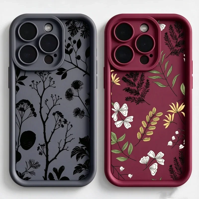 Botanical Flowers Phone Case For Samsung Galaxy S26 Ultra S25 A56 A55 A17 A07 A57 A37 A27 A36 A26 A16 A15 A25 A06 S24 FE Plus