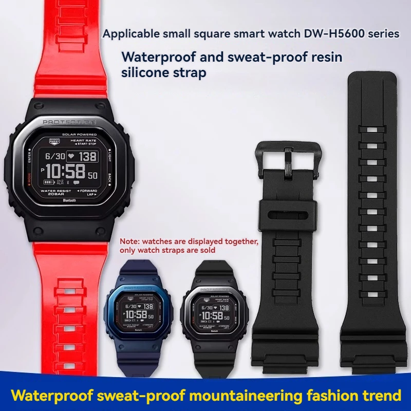 DW H5600 Resin Silicone Waterproof strap For Casio G-Shock DW-H5600 Series 40th Anniversary dwh5600 accessories Men Watchband