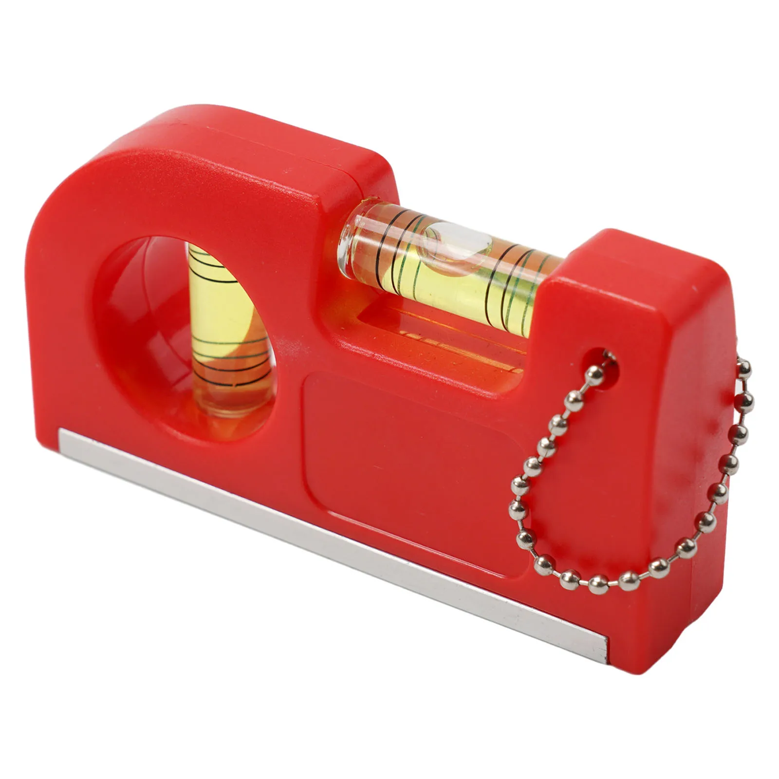 Practical Quality Useful Key Chain Leveler Pocket Level 2In1 For Determining Vertical With Metal Chain Hook 1Pc
