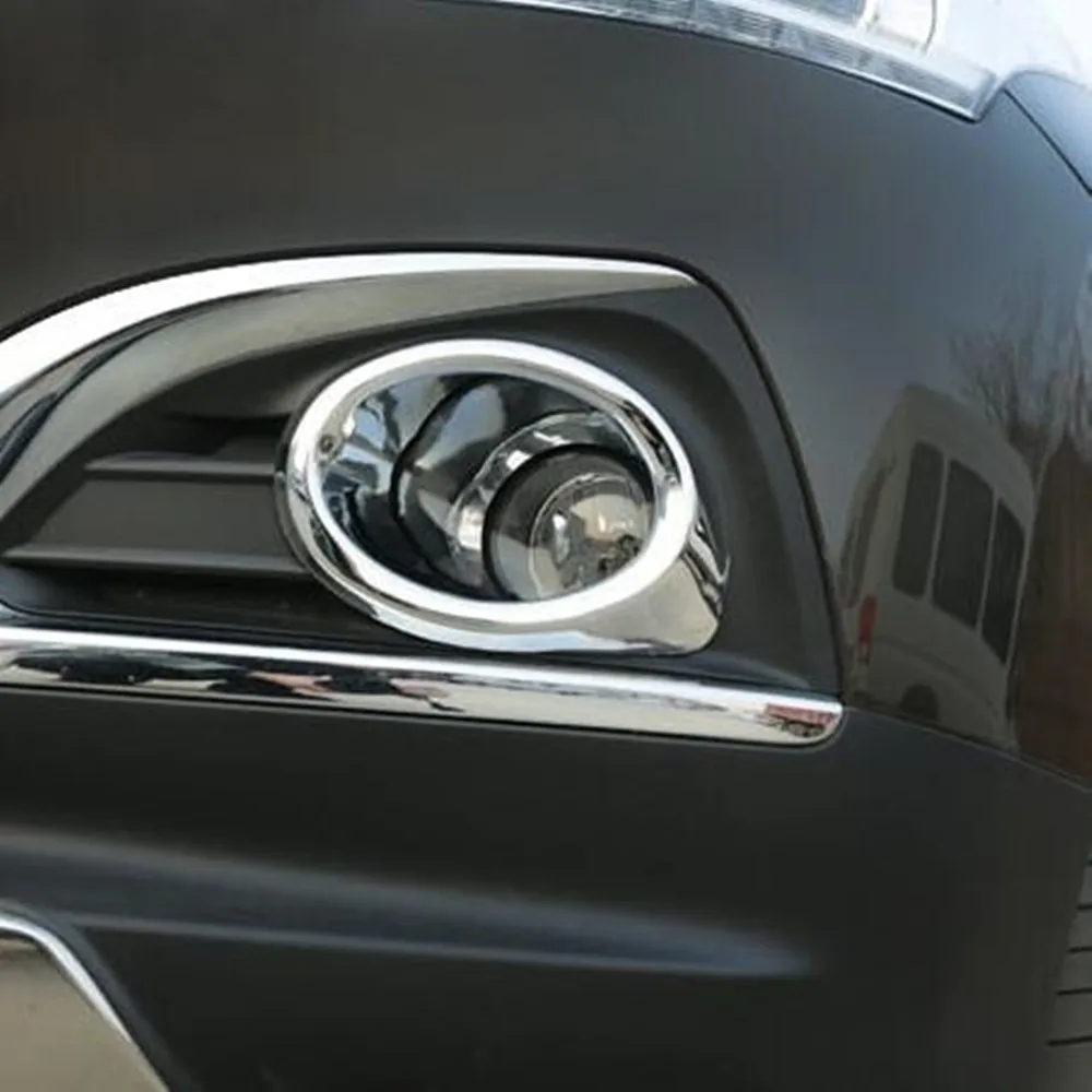 2 uds ABS cromado cabeza delantera luz antiniebla cubierta de lámpara molduras de Marcos campanas palo parte para Peugeot 3008 2013 2014 2015 2016 Accesorios