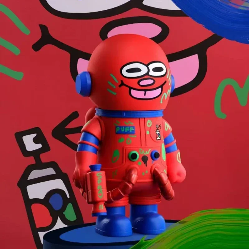 POP MART MEGA SPACE MOLLY 400% JON BURGERMAN SPACE CADETS Series Blind Box Surprise Mystery Box Cute Anime Action Figurines Home