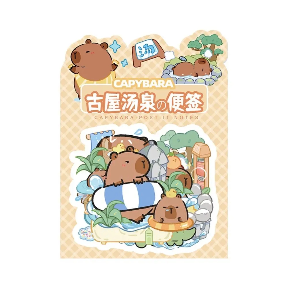 Cute Paper Kapybara Sticky Notes Cartoon Stationery Decor Notepad Gift Capybara Bear Memo Pad