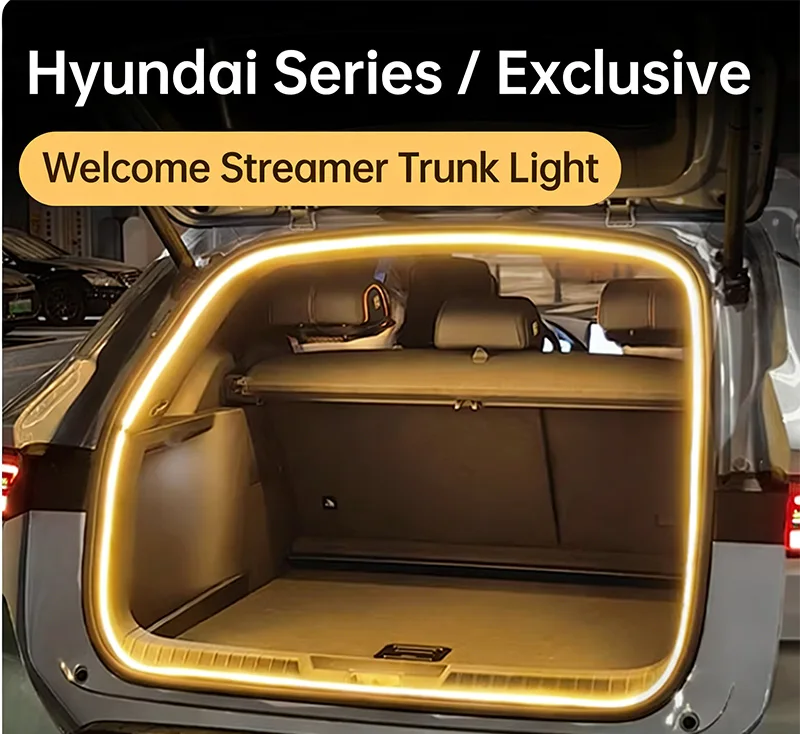 

LED Rear Trunk Light Bar For Hyundai SUV Tucson Santa Fe Kona Creta IX35 White Warm White Car Trunk Atmosphere Lamp