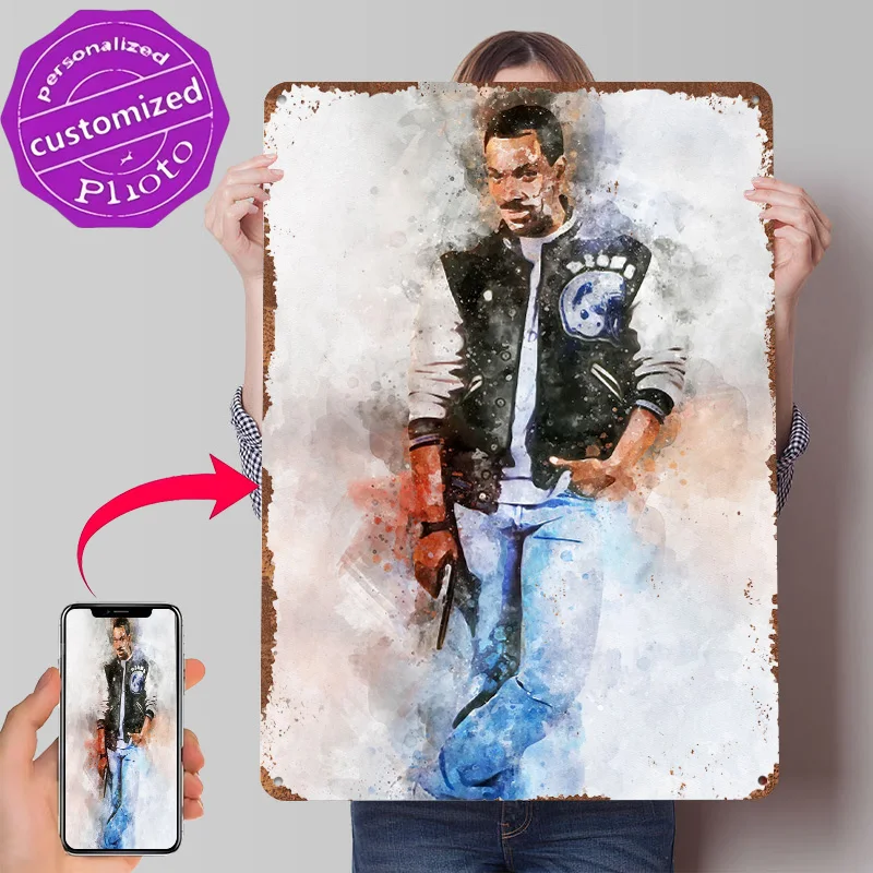 Eddie Murphy Tinplate Poster Customized Wall Art Retro Vintage Metal Signs for Fans Interior Decoration Living Room Accessories
