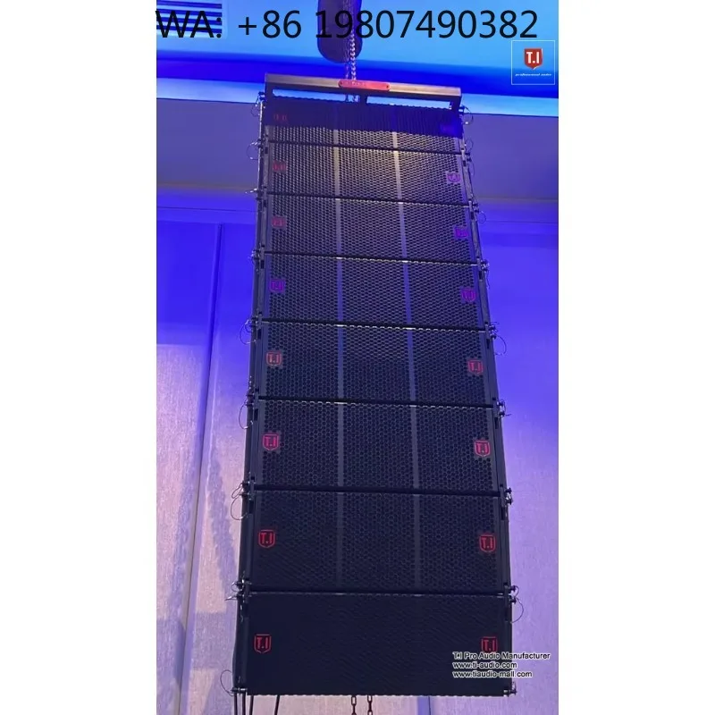 Dual 10 Inch Two-Way Passive Line Array Speaker, Powerful Sound System for Church and Stage Events
